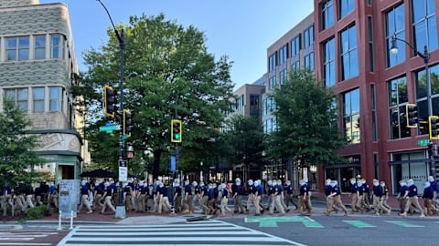 Masked Patriot Front white nationalists stage July 4 march through DC
