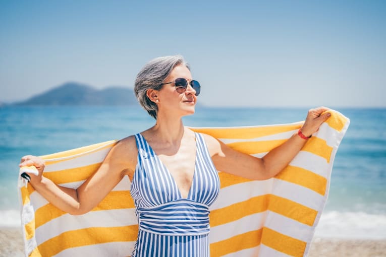 My favorite tummy-control swim skirt is nearly 70% off at Lands' End right now 