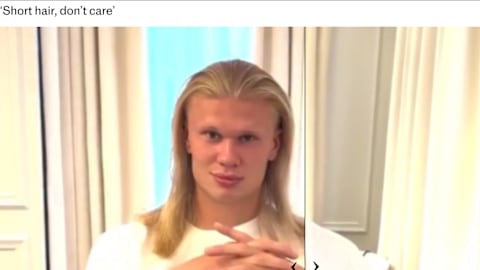 Soccer star Erling Haaland cuts off his trademark blond hair