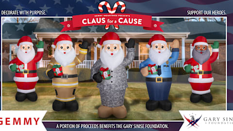 Get a head start on holiday cheer with Claus for a cause inflatables