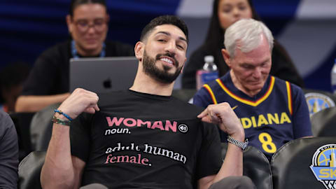 Former NBA center Enes Kanter Freedom gets tossed from arena after courtside clash with WNBA star