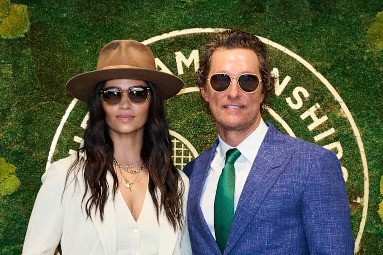 Matthew McConaughey and Camila Alves mastered the dress code at their Wimbledon debut