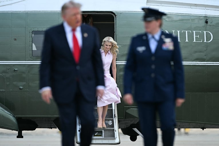 Trump&rsquo;s plane-swap guests included Natalie Harp, whose brother called their relationship &lsquo;unhealthy'
