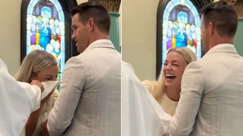 Bride thought priest was handing her a tissue. Then she realized her hilarious mistake
