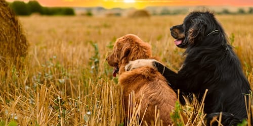 Great pyrenees mix who prefers being alone has one exception: His adorable girlfriend