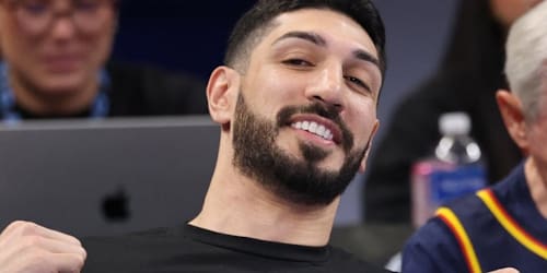 Former NBA center Enes Kanter Freedom gets tossed from arena after courtside clash with WNBA star