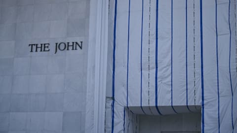 Kennedy Center reveals why a massive tarp and scaffolding are still covering up entrance