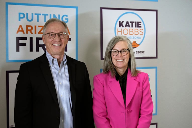 Democratic Arizona Gov. Katie Hobbs chooses former Republican Mayor John Giles as her running mate
