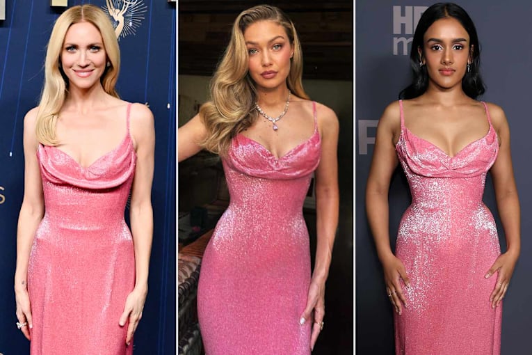 All of the stars who have worn the dress that Gigi Hadid wore to Taylor Swift and Travis Kelce&rsquo;s wedding