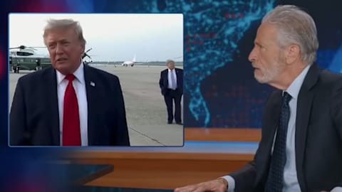 Jon Stewart thinks he just spotted Trump's body double