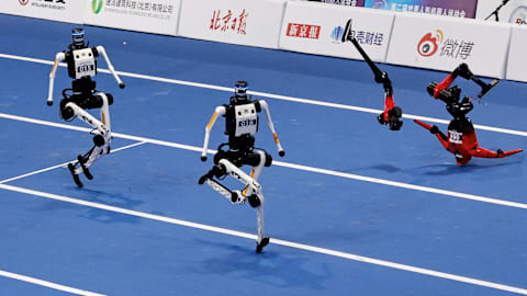 Exploding running robot at Humanoid Games becomes the perfect meme
