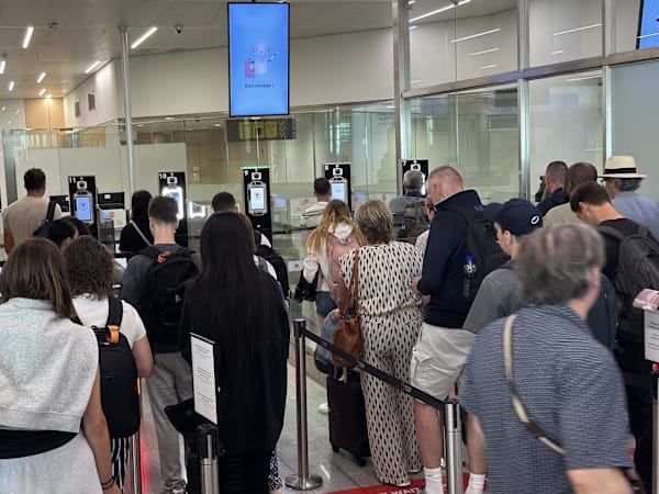 Call to suspend new EU border system in peak holiday period as planes leave half full