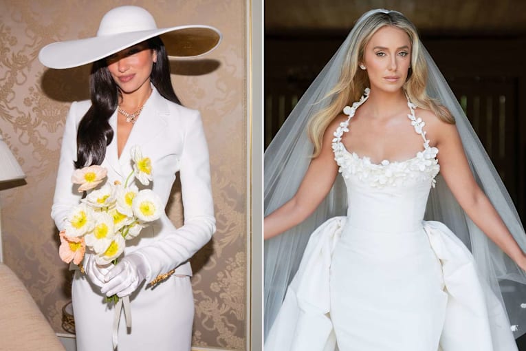 The most eye-catching celebrity wedding dresses of 2026 (so far)