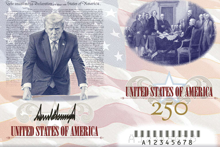 Trump unveils new US passport with his own face and a warning