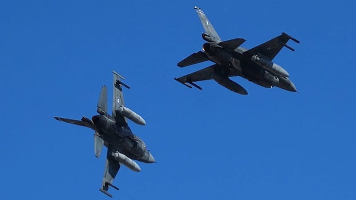 Image from the AOL / Euronews syndication report: Dated syndication of Greek F-16 interception report