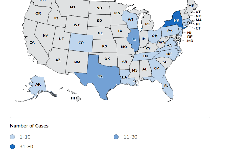 Texas among 17 states with cases of parasite causing explosive diarrhea