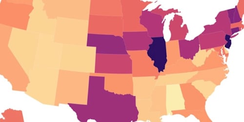 Mapped: Where homeowners pay the lowest property tax bills under 0.5%