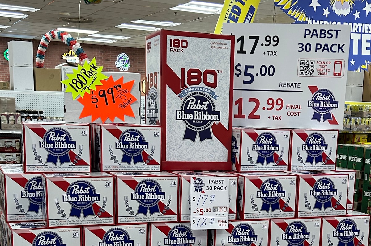 Pabst Blue Ribbon celebrates 180 years with 180-pack of beer - AOL