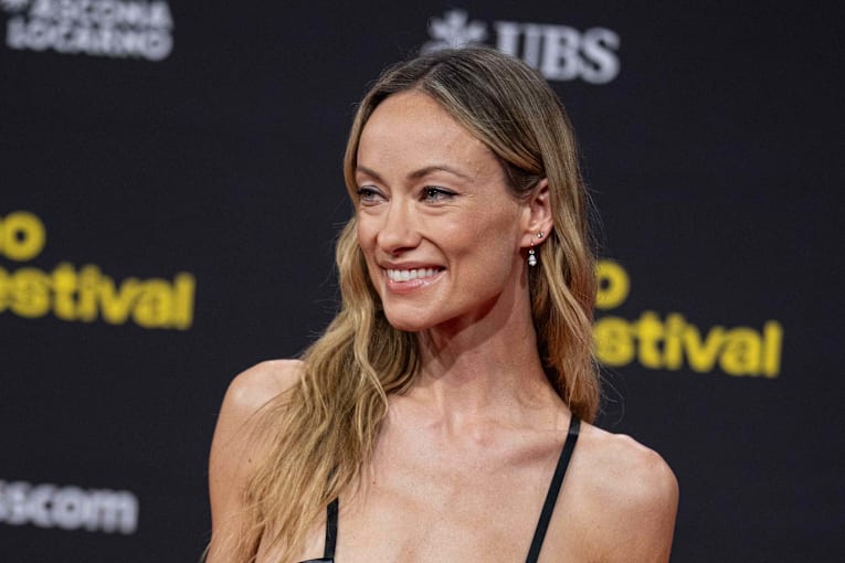 Olivia Wilde promotes 'The Invite' in Switzerland wearing an ethereal Fendi gown 
