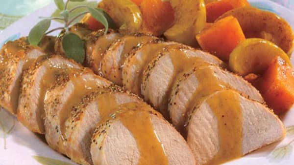 Roast Pork with Green Apples & Golden Squash