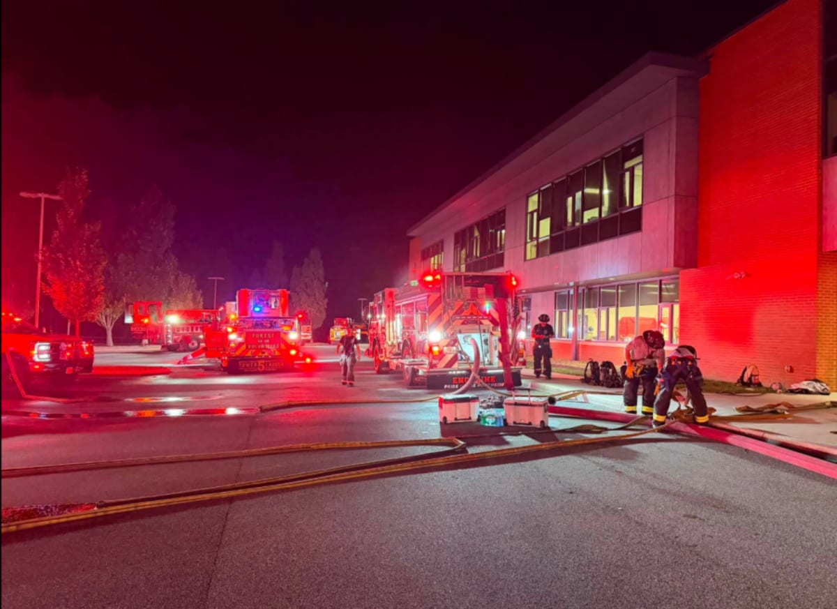 Python escape causes overnight fire at Forest Middle, officials say - AOL
