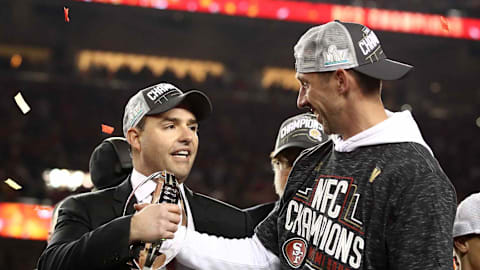 49ers coach Kyle Shanahan and star Fred Warner address team owner Jed York&rsquo;s shocking arrest