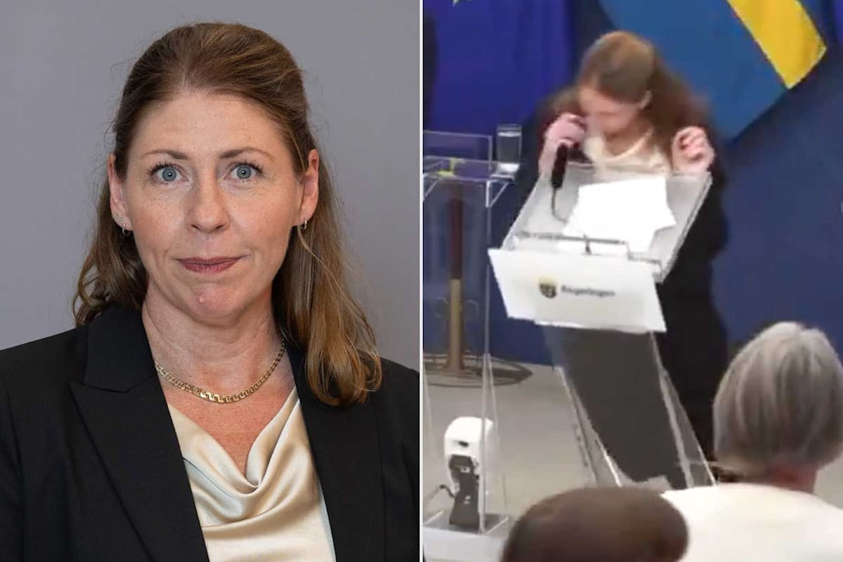 Sweden's Health Minister Collapses on Live TV During Her First Day - AOL