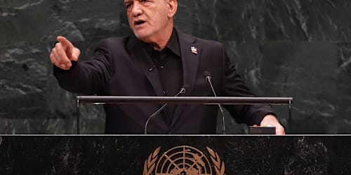 Iran's president delivers wartime address at UN