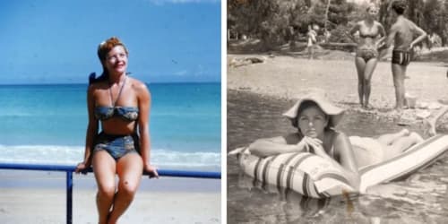 17 photos that show an average day at the beach in the mid-century