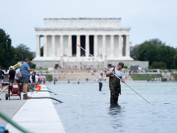 Trump blaming ‘vandalism’ for the problems at the Reflecting Pool