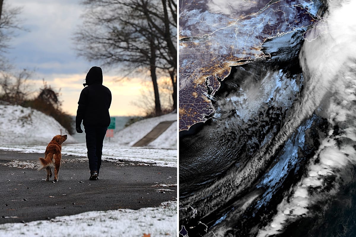 NYC gets first snow of season as powerful polar vortex sends arctic ...