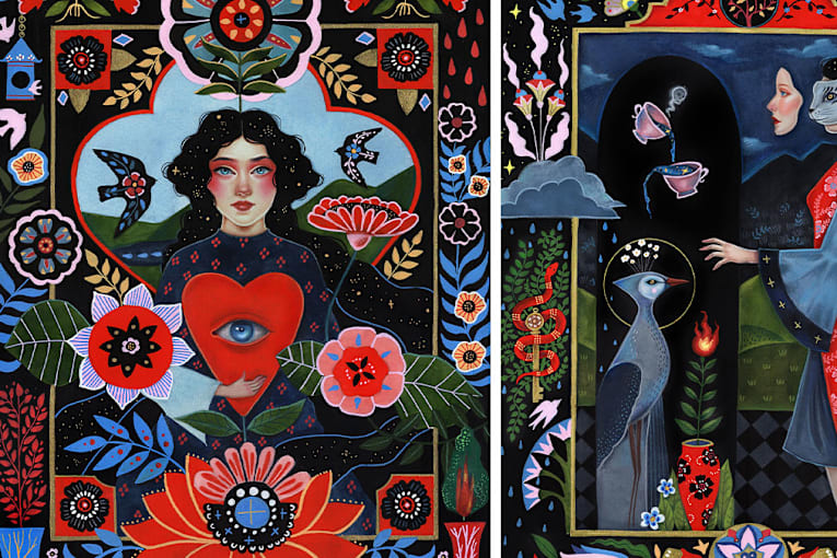 24 fascinating artworks by Aunia Kahn that reimagine folk art through a contemporary lens