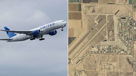 United flight forced to make emergency landing at military base amid Monday's severe weather