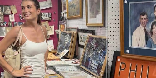 Woman left baffled after finding portrait of her family for sale at a random thrift shop