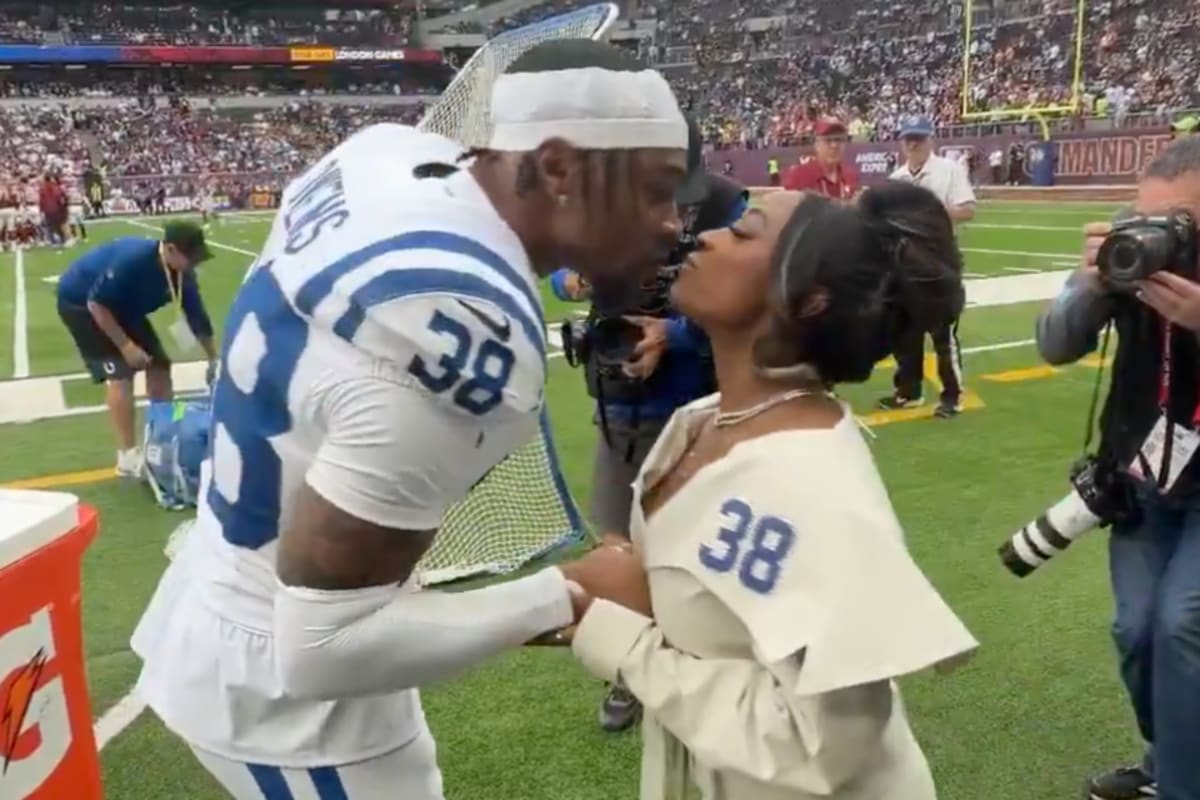 New Photo - Simone Biles goes against her words in NFL husband's latest game