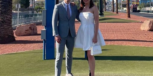 Couple who both survived cancer twice marry in Las Vegas after finding love while fundraising for disease