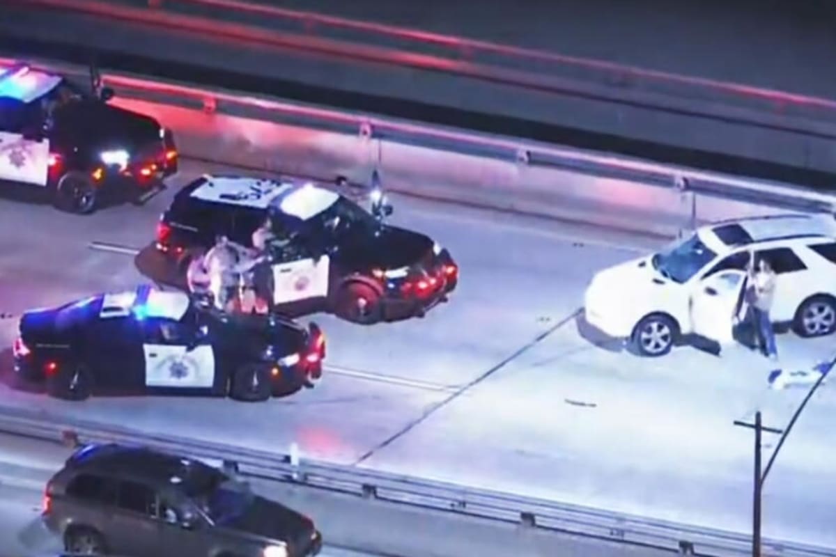 Stolen Mercedes Driver Arrested After Slow-Speed Chase Through South LA