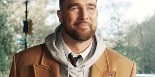 Travis Kelce and Taylor Swift's dog makes official debut in photo shoot with dad