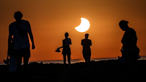 Europe's 1st total solar eclipse in 27 years draws crowds across the continent