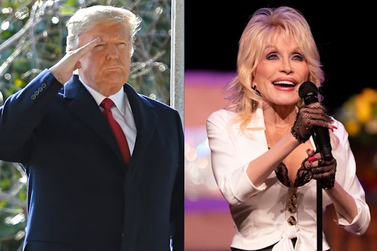 Trump honors Dolly Parton, says flags will be lowered throughout US