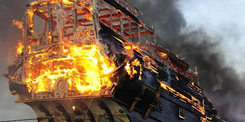 A ship’s captain died at dinner. By morning, 137 passengers had perished in flames