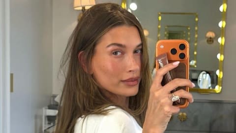 Hailey Bieber&rsquo;s See-Through D&G Lace Cami Top Hangs by the Thinnest Strings