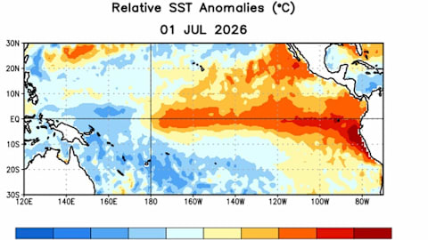 Strengthening El Niño has its eyes on history, updated forecast says