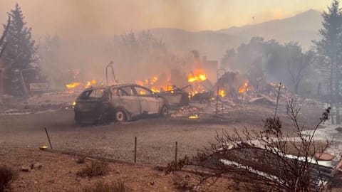 Texas wildfire mushrooms within hours, ripping through ranchlands