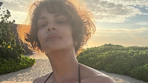 Halle Berry Dances the Night Away in Plunging Micro Minidress