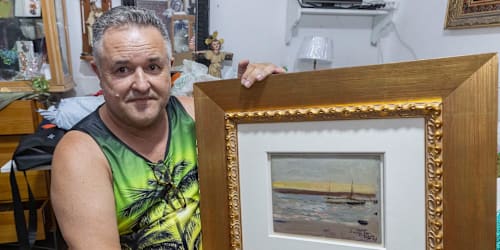 Valuable Spanish painting left on street salvaged by man who liked its frame