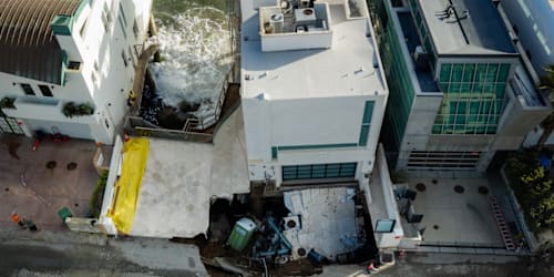 Nicolas Cage’s Malibu mansion hit by huge sinkhole after driveway collapses