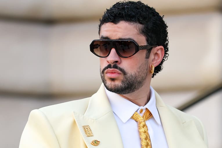 Bad Bunny’s surrealist Schiaparelli suit pays tribute to his own music
