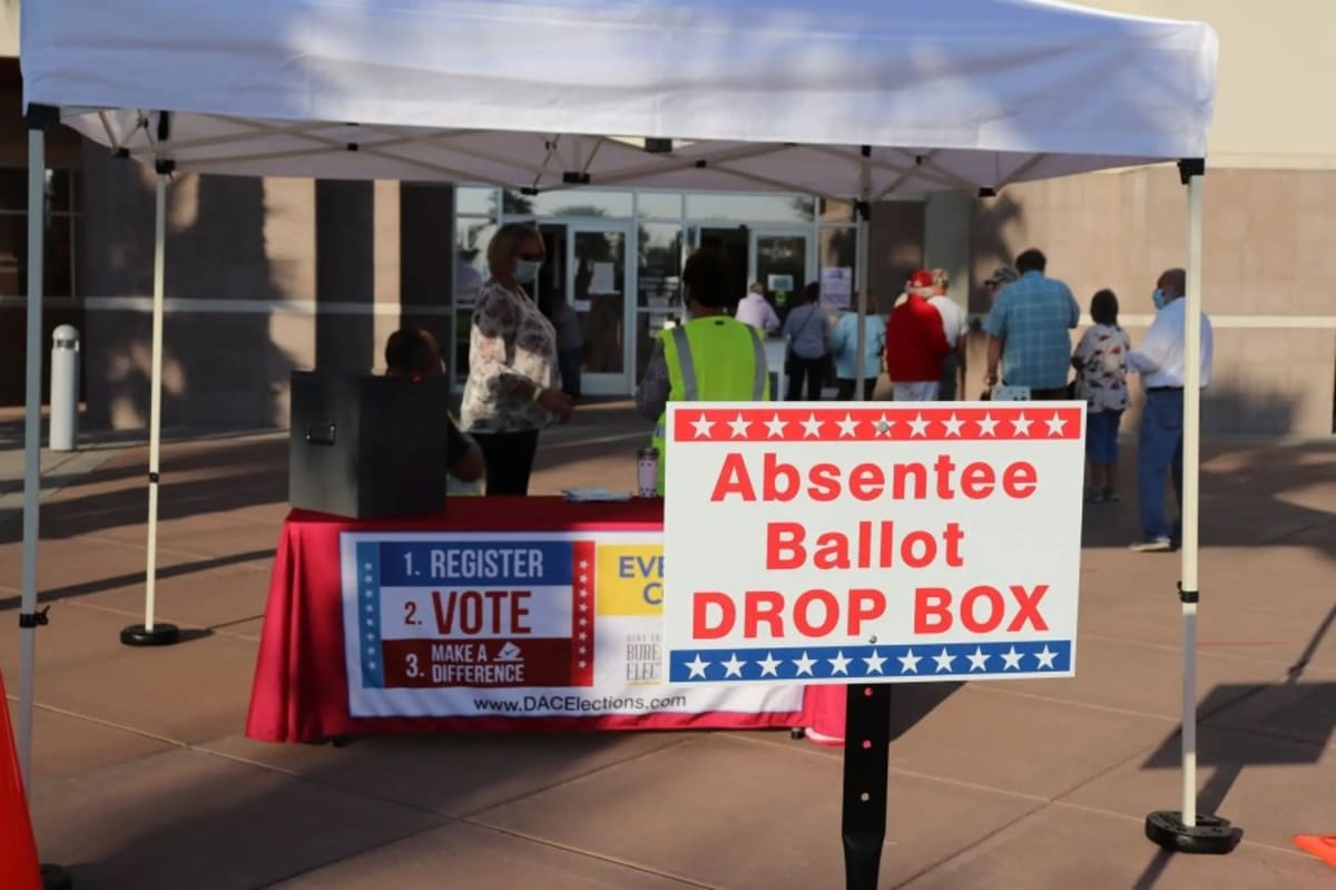 Sunland Park ballot box back in use after being struck by truck - AOL