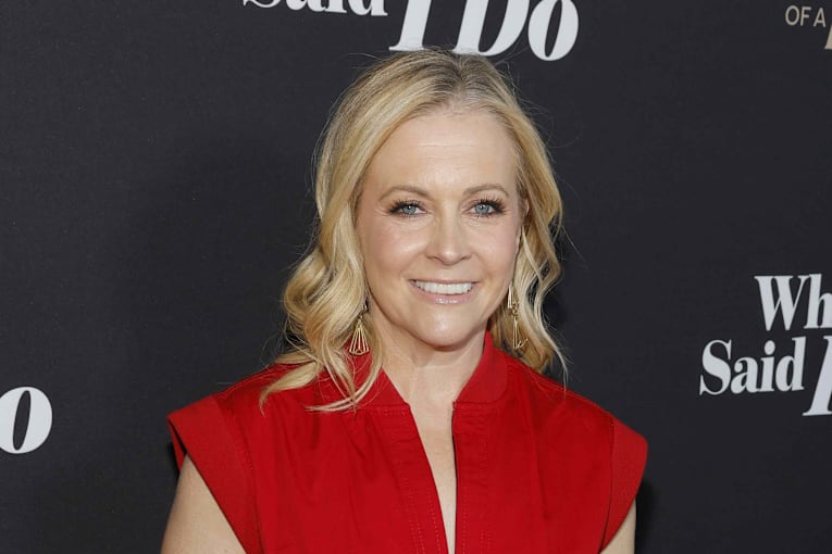 Melissa Joan Hart celebrates being 'officially 50' by dancing in blue bikini on the beach